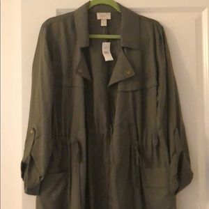 Ann Taylor Loft army green jacket